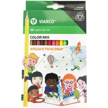 Mostrar detalhes para 16 Lápis de Cor Colormix Viarco Imagem de 16 Lápis de Cor Colormix Viarco
