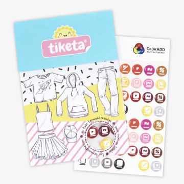 Mostrar detalhes para Etiquetas Termoaderentes para Roupa com Alfabeto das Cores ColorADD Imagem de Etiquetas Termoaderentes para Roupa com Alfabeto das Cores ColorADD